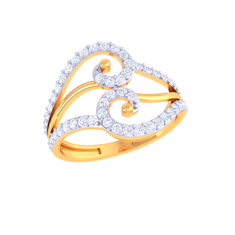 Printable 3D jewelry model of Lady diamond ring Model 3D .c4d .max .obj .3ds .fbx .stl .blend