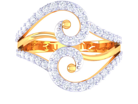 Printable 3D jewelry model of Lady diamond ring Model 3D