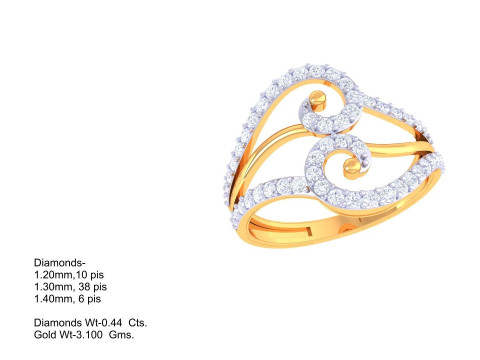 Printable 3D jewelry model of Lady diamond ring Model 3D