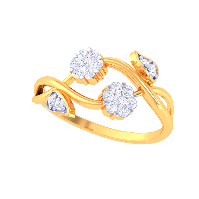 Printable 3D jewelry model of Lady diamond ring Modèle 3D .c4d .max .obj .3ds .fbx .stl .blend