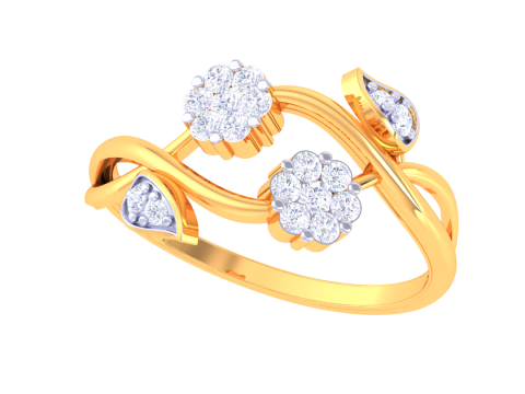 Printable 3D jewelry model of Lady diamond ring 3D Modell