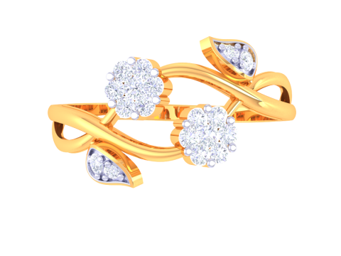 Printable 3D jewelry model of Lady diamond ring Modèle 3D