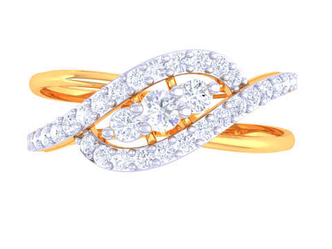 Printable 3D jewelry model of Lady diamond ring 3D मॉडल