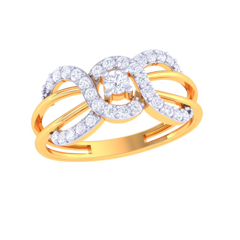 Printable 3D jewelry model of Lady diamond ring 3D मॉडल .c4d .max .obj .3ds .fbx .stl .blend