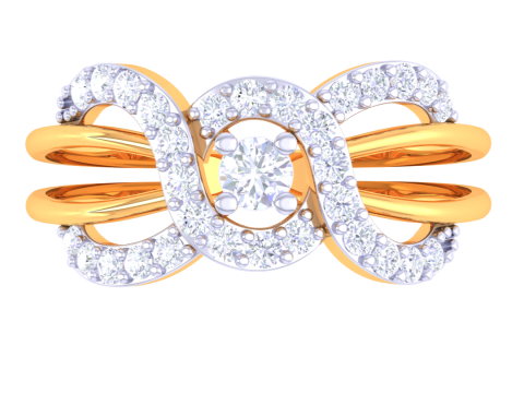 Printable 3D jewelry model of Lady diamond ring 3D मॉडल