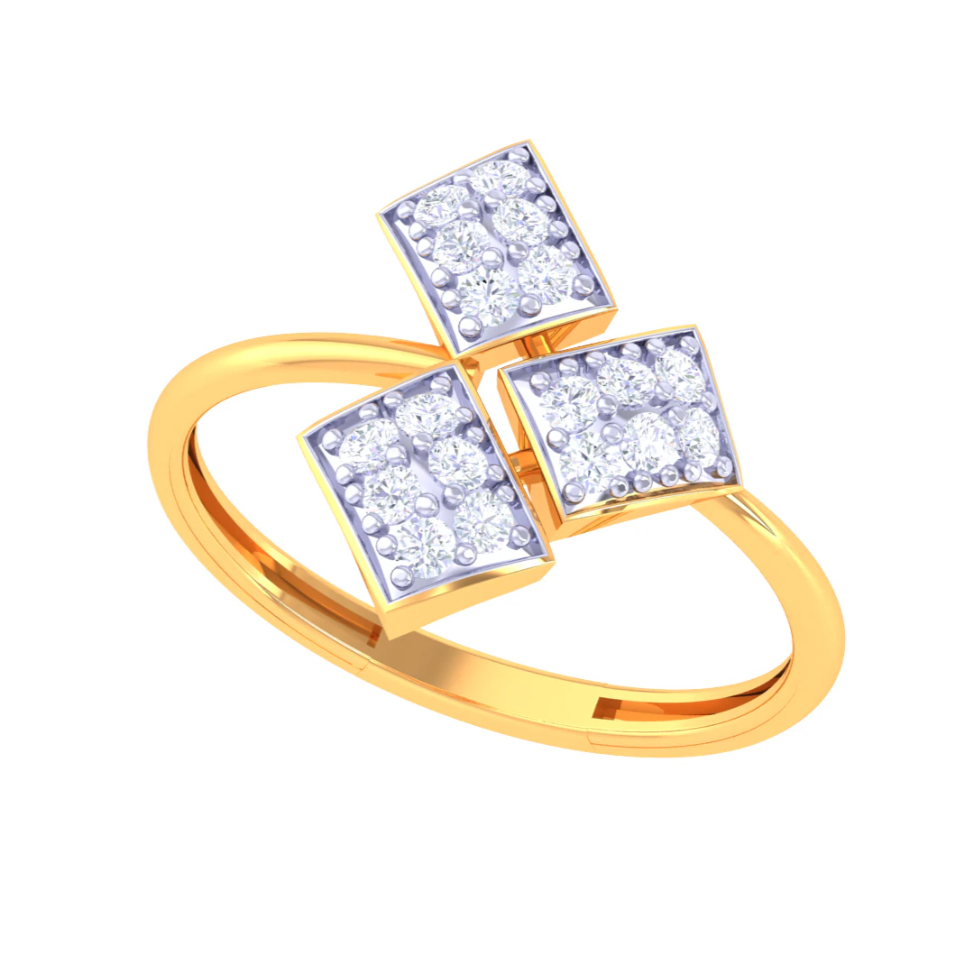 Printable 3D jewelry model of Lady diamond ring 3D Model .c4d .max .obj .3ds .fbx .stl .blend 