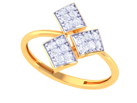 Printable 3D jewelry model of Lady diamond ring 3D Model