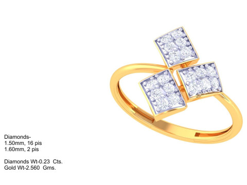 Printable 3D jewelry model of Lady diamond ring 3D Model