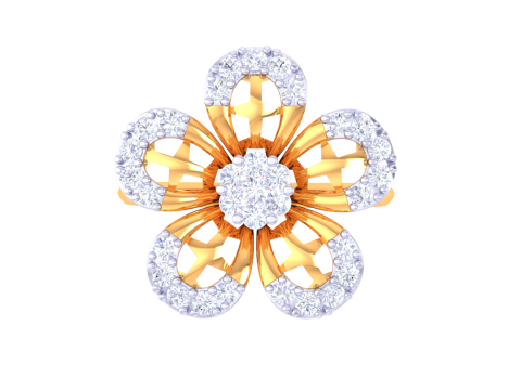 Printable 3D jewelry model of Lady diamond ring 3D Model