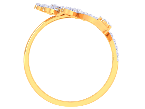 Printable 3D jewelry model of Lady diamond ring Modello 3D