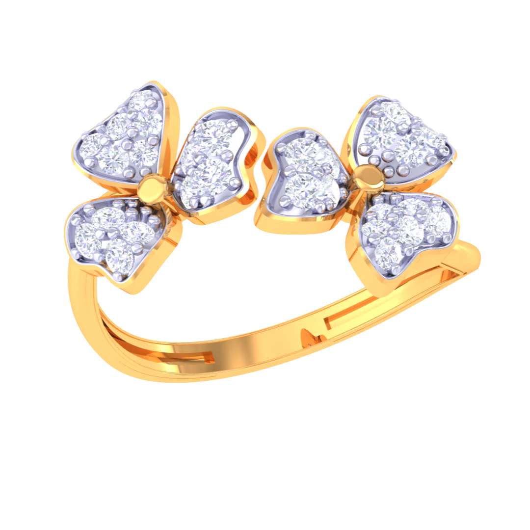 Printable 3D jewelry model of Lady diamond ring 3D Model .c4d .max .obj .3ds .fbx .stl .blend 