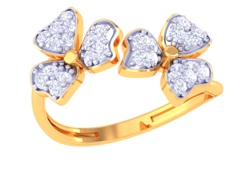 Printable 3D jewelry model of Lady diamond ring 3D Model