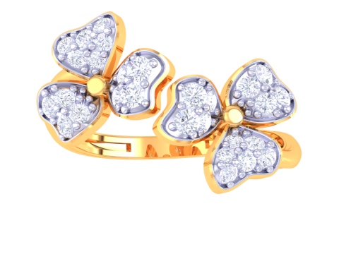 Printable 3D jewelry model of Lady diamond ring Model 3D
