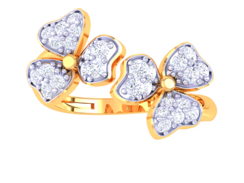Printable 3D jewelry model of Lady diamond ring 3D Model