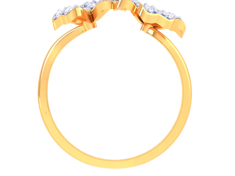 Printable 3D jewelry model of Lady diamond ring 3D Model