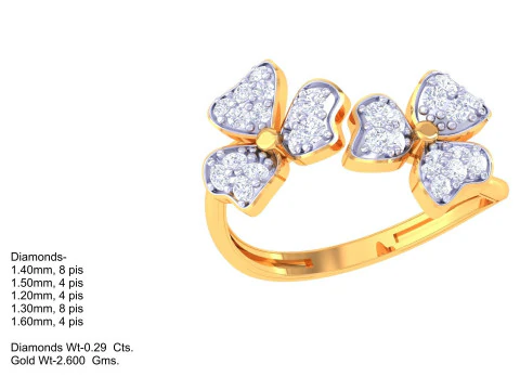 Printable 3D jewelry model of Lady diamond ring 3D Model