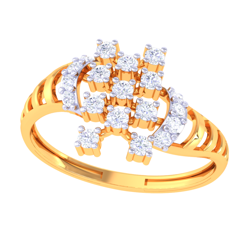 Printable 3D jewelry model of Lady diamond ring Model 3D .c4d .max .obj .3ds .fbx .stl .blend