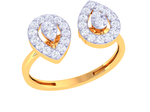 Printable 3D jewelry model of Lady diamond ring 3D Modell