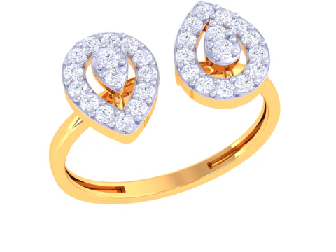 लेडी हीरे की अंगूठी का प्रिंट करने योग्य 3डी आभूषण मॉडल 3D मॉडल