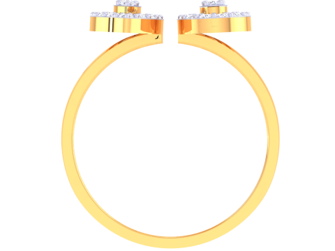 Printable 3D jewelry model of Lady diamond ring Modelo 3D