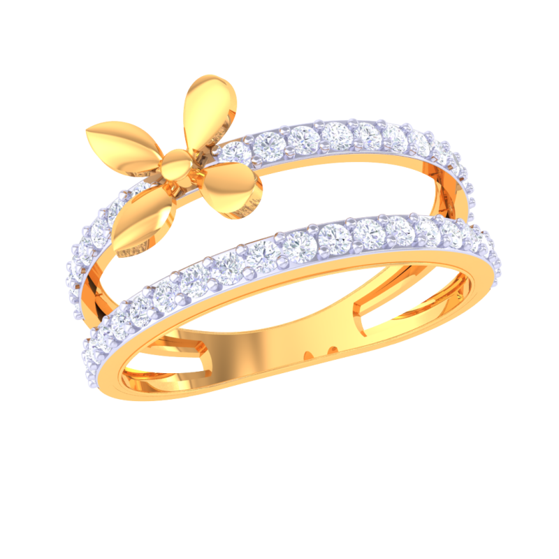 Printable 3D jewelry model of Lady diamond ring Modello 3D .c4d .max .obj .3ds .fbx .stl .blend