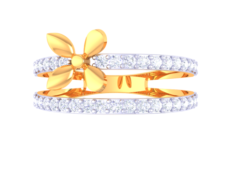 Printable 3D jewelry model of Lady diamond ring Modello 3D