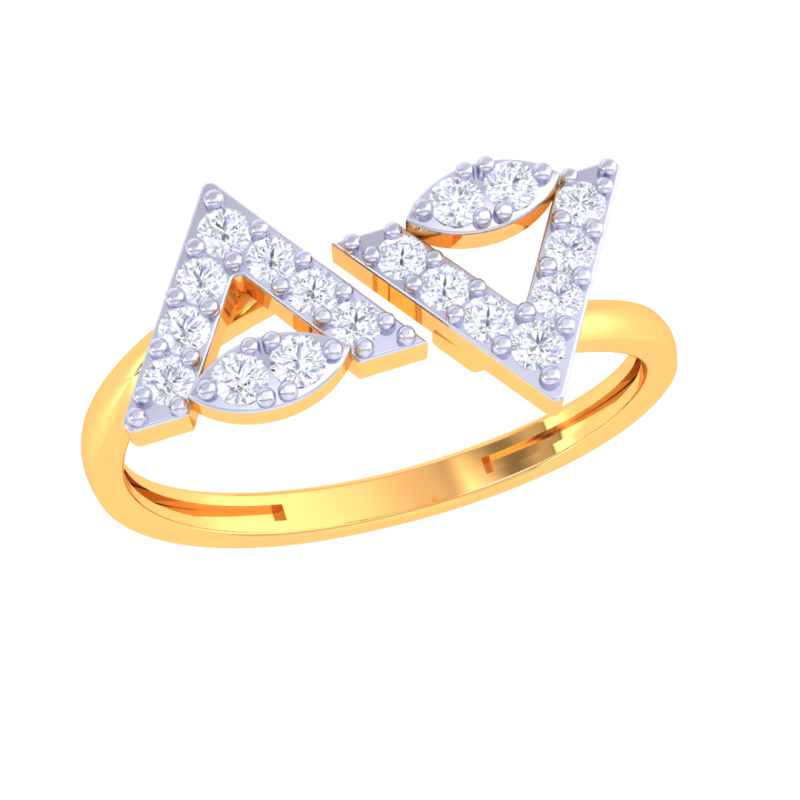 Printable 3D jewelry model of Lady diamond ring Modelo 3D .c4d .max .obj .3ds .fbx .stl .blend