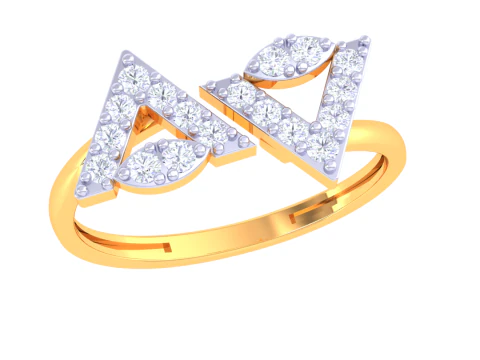 Printable 3D jewelry model of Lady diamond ring 3D Model