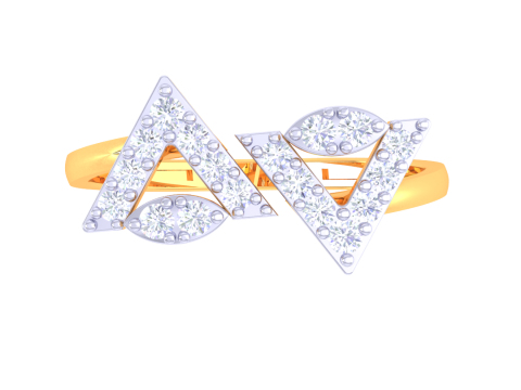 Printable 3D jewelry model of Lady diamond ring Modelo 3D