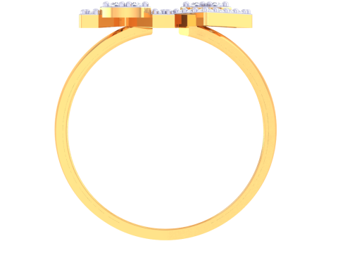 Printable 3D jewelry model of Lady diamond ring Modelo 3D