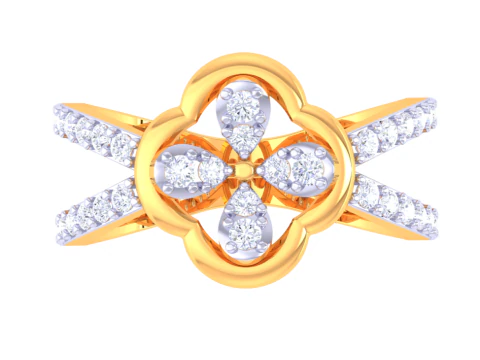 Printable 3D jewelry model of Lady diamond ring 3D Model