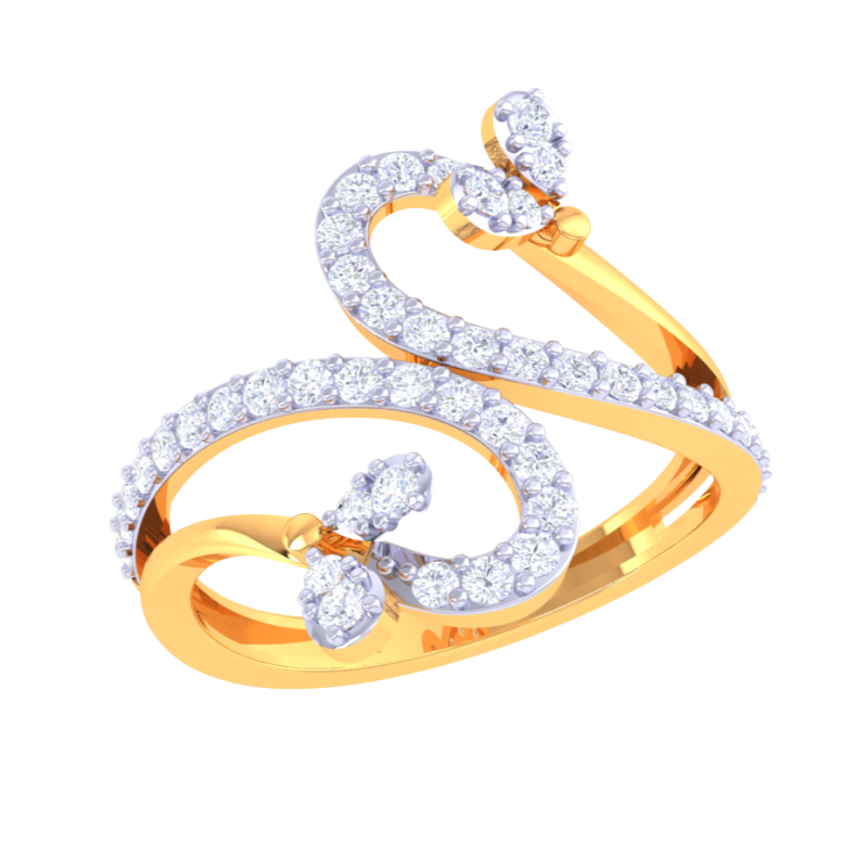 Printable 3D jewelry model of Lady diamond ring 3D Model .c4d .max .obj .3ds .fbx .stl .blend 