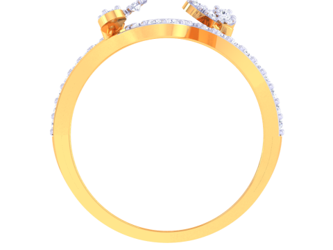 Printable 3D jewelry model of Lady diamond ring 3D Model