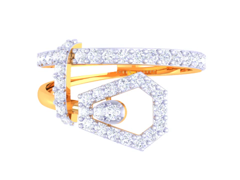 Printable 3D jewelry model of Lady diamond ring 3D Model