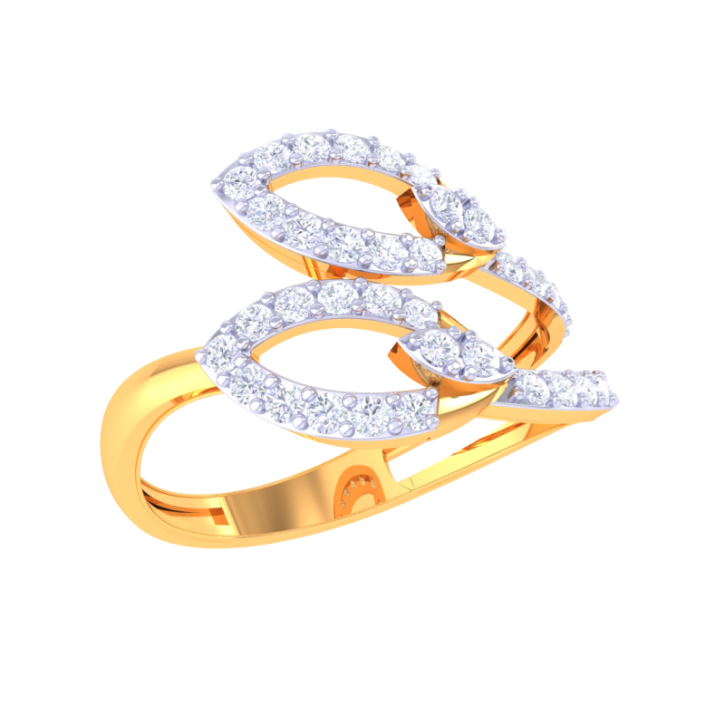 Printable 3D jewelry model of Lady diamond ring 3D Модель .c4d .max .obj .3ds .fbx .stl .blend