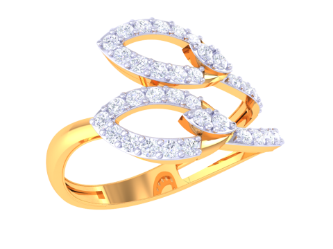 Printable 3D jewelry model of Lady diamond ring Modello 3D