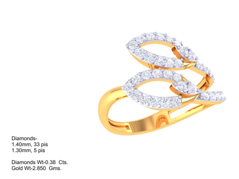 Printable 3D jewelry model of Lady diamond ring 3D Модель