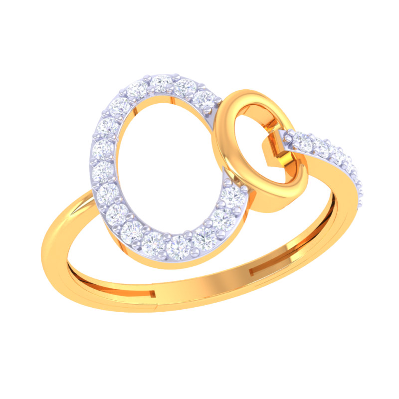 Printable 3D jewelry model of Lady diamond ring 3D Model .c4d .max .obj .3ds .fbx .stl .blend
