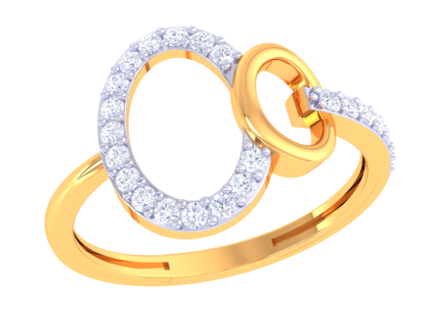 Printable 3D jewelry model of Lady diamond ring Modèle 3D