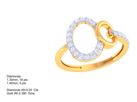 Printable 3D jewelry model of Lady diamond ring 3D Model