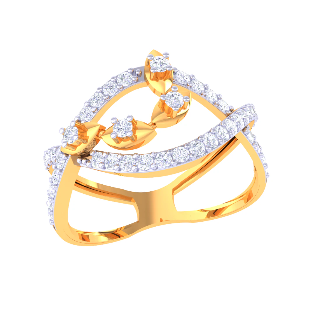 Printable 3D jewelry model of Lady diamond ring 3D Model .c4d .max .obj .3ds .fbx .stl .blend 