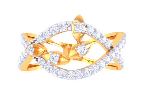 Printable 3D jewelry model of Lady diamond ring 3D 모델