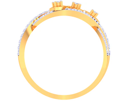 Printable 3D jewelry model of Lady diamond ring 3D Model