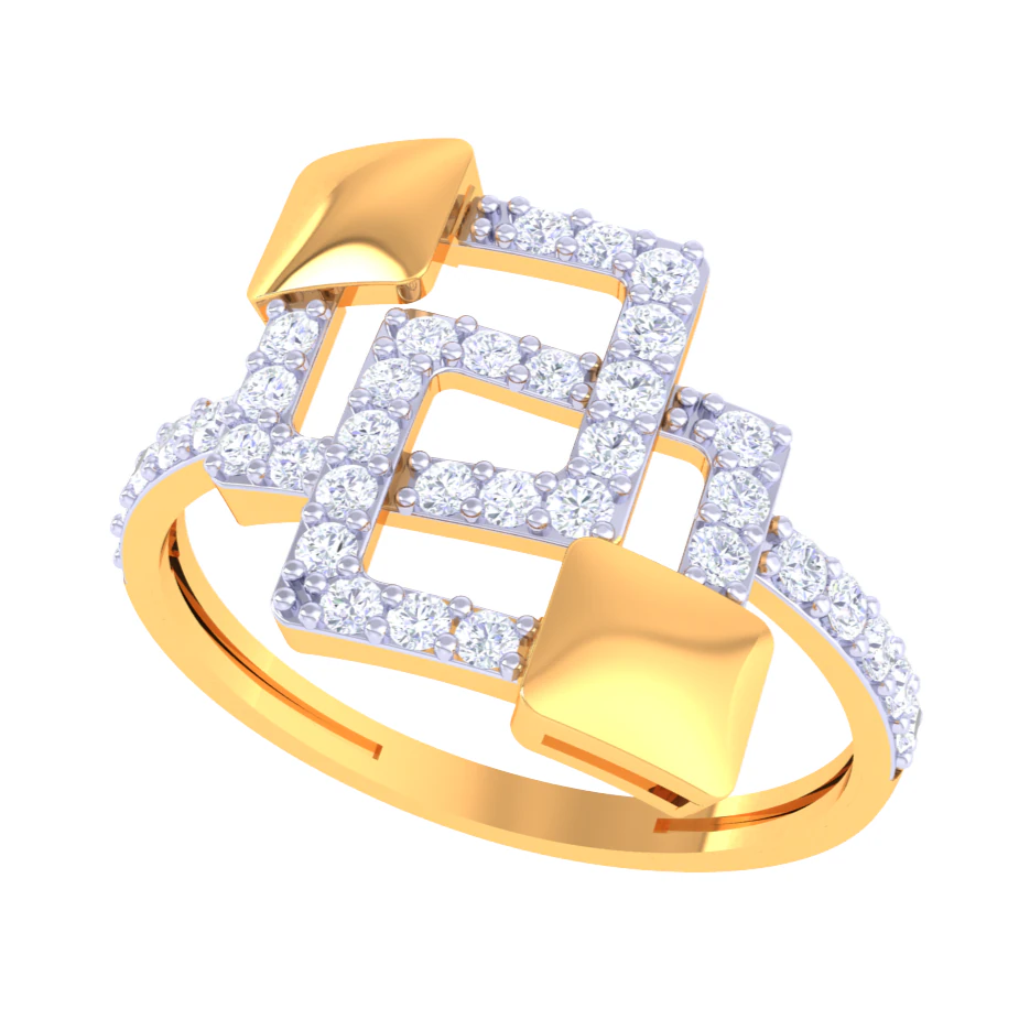 Printable 3D jewelry model of Lady diamond ring 3D Model .c4d .max .obj .3ds .fbx .stl .blend 