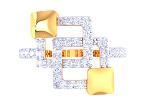 Printable 3D jewelry model of Lady diamond ring 3D Model