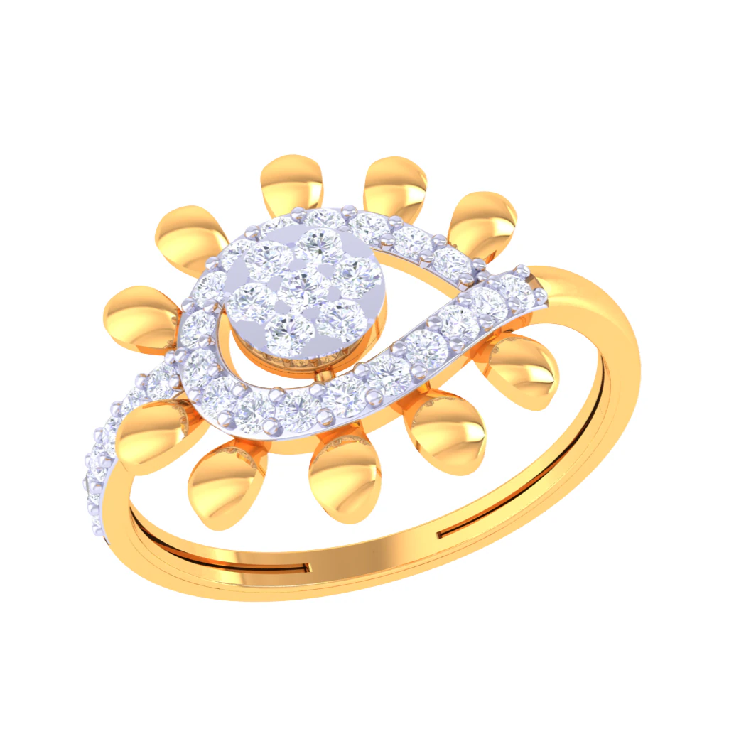 Printable 3D jewelry model of Lady diamond ring 3D Model .c4d .max .obj .3ds .fbx .stl .blend