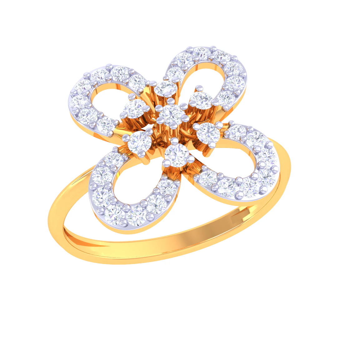 Printable 3D jewelry model of Lady diamond ring 3D Model .c4d .max .obj .3ds .fbx .stl .blend 