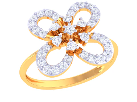 Printable 3D jewelry model of Lady diamond ring 3D Model