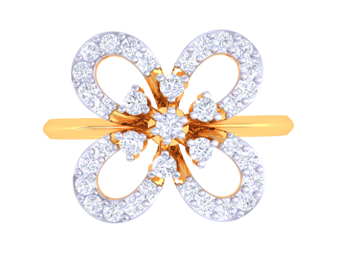 Printable 3D jewelry model of Lady diamond ring 3D Model