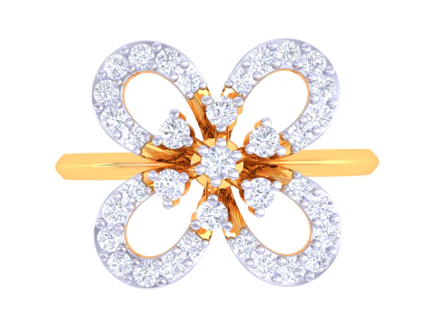 Printable 3D jewelry model of Lady diamond ring 3D Model